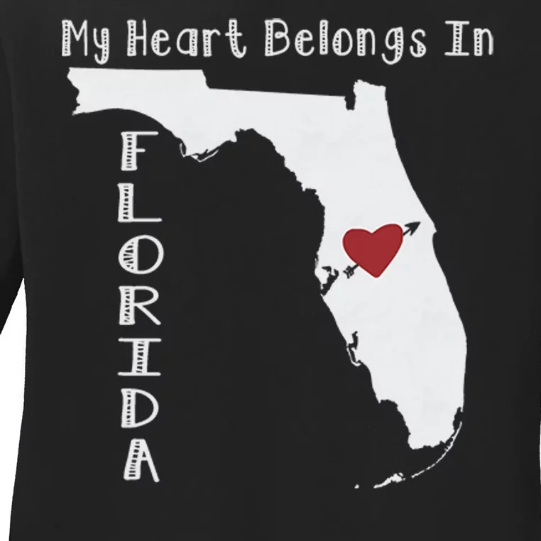 My Heart Belongs In Florida Ladies Long Sleeve Shirt