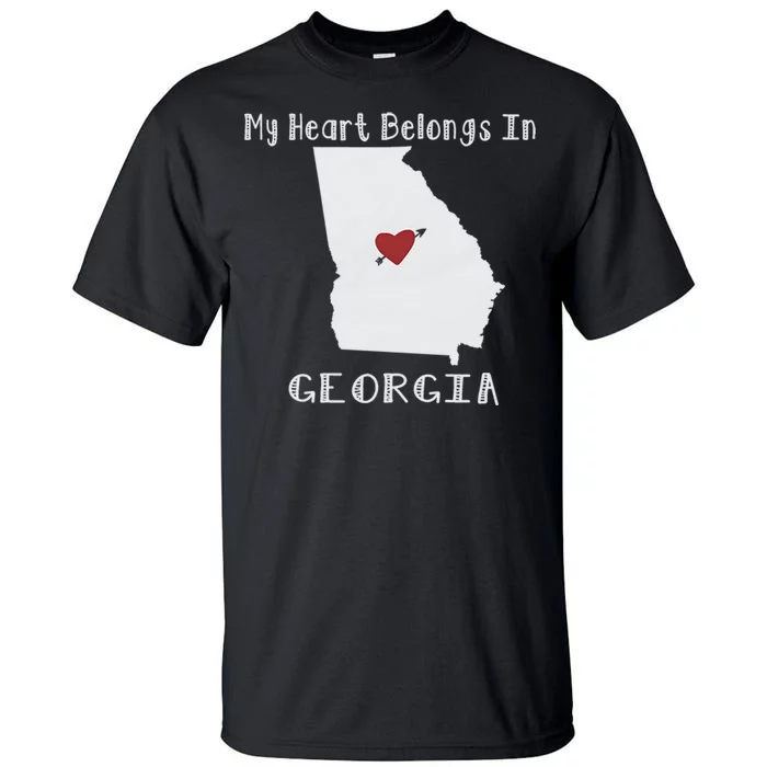 My Heart Belongs In Georgia Tall T-Shirt