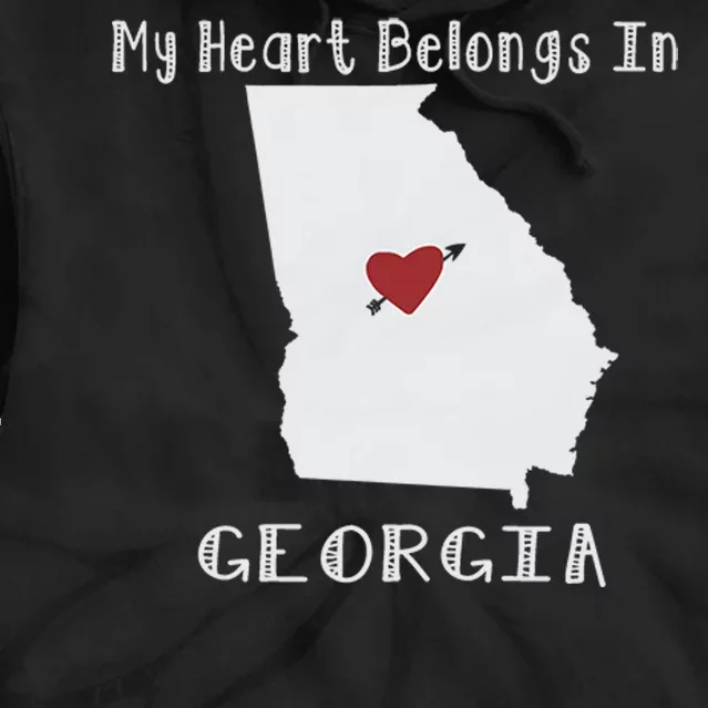 My Heart Belongs In Georgia Tie Dye Hoodie