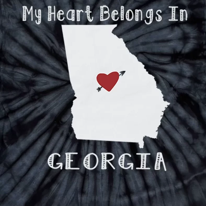 My Heart Belongs In Georgia Tie-Dye T-Shirt