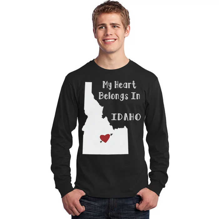 My Heart Belongs In Idaho Long Sleeve Shirt