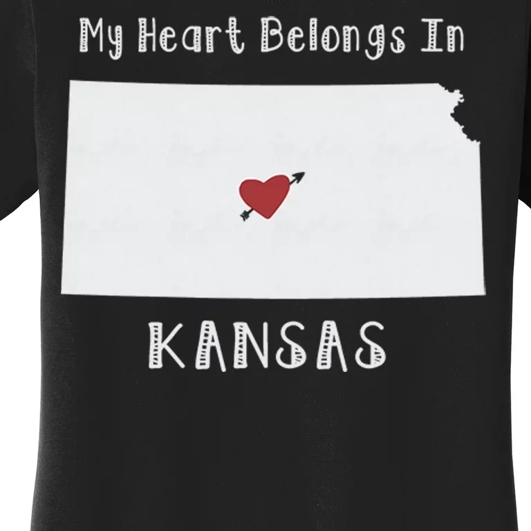 My Heart Belongs In Kansas Women's T-Shirt