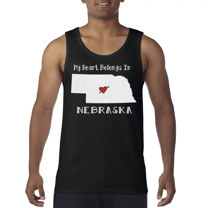 My Heart Belongs In Nebraska Tank Top