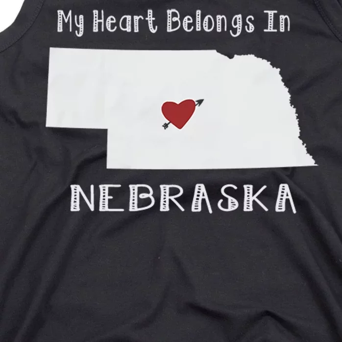 My Heart Belongs In Nebraska Tank Top