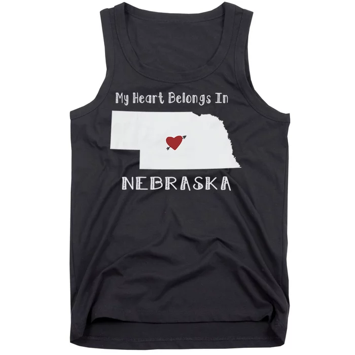 My Heart Belongs In Nebraska Tank Top