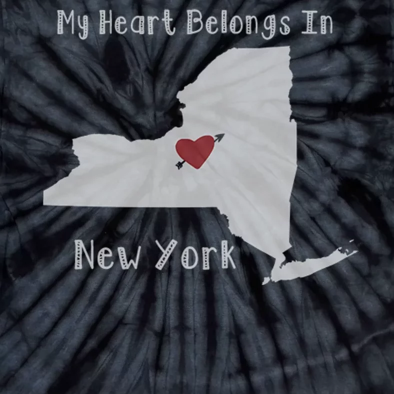 My Heart Belongs In New York Tie-Dye T-Shirt