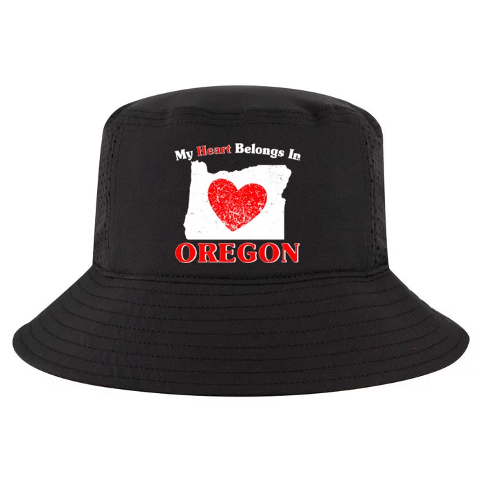 My Heart Belongs In Oregon Cool Comfort Performance Bucket Hat