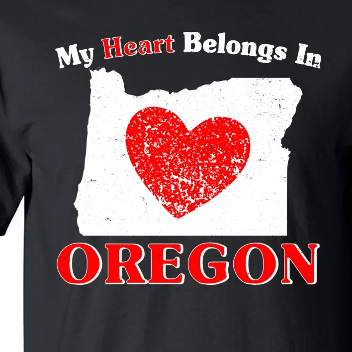 My Heart Belongs In Oregon Tall T-Shirt