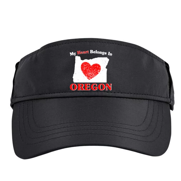 My Heart Belongs In Oregon Adult Drive Performance Visor