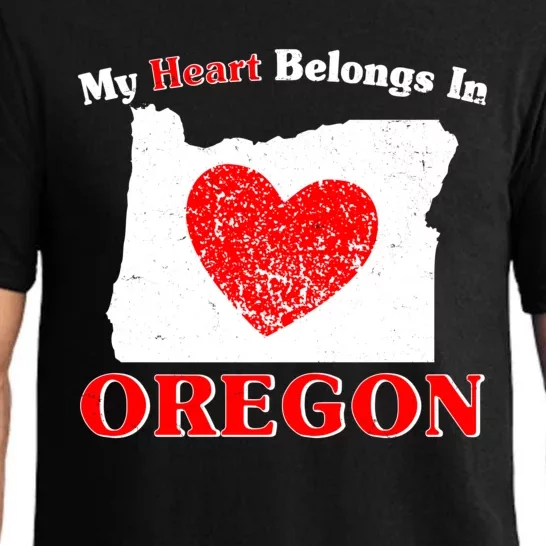 My Heart Belongs In Oregon Pajama Set