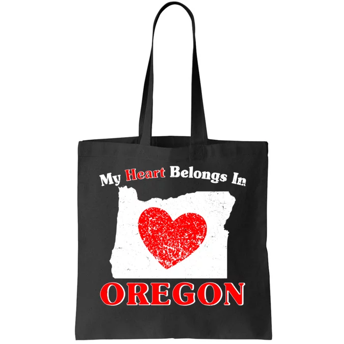 My Heart Belongs In Oregon Tote Bag