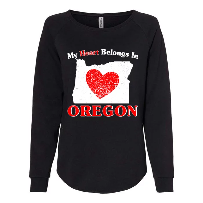 My Heart Belongs In Oregon Womens California Wash Sweatshirt