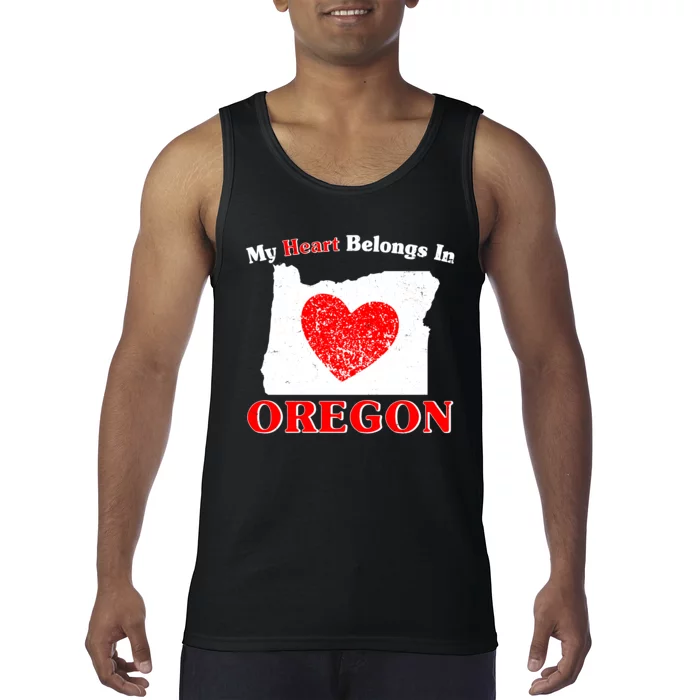 My Heart Belongs In Oregon Tank Top