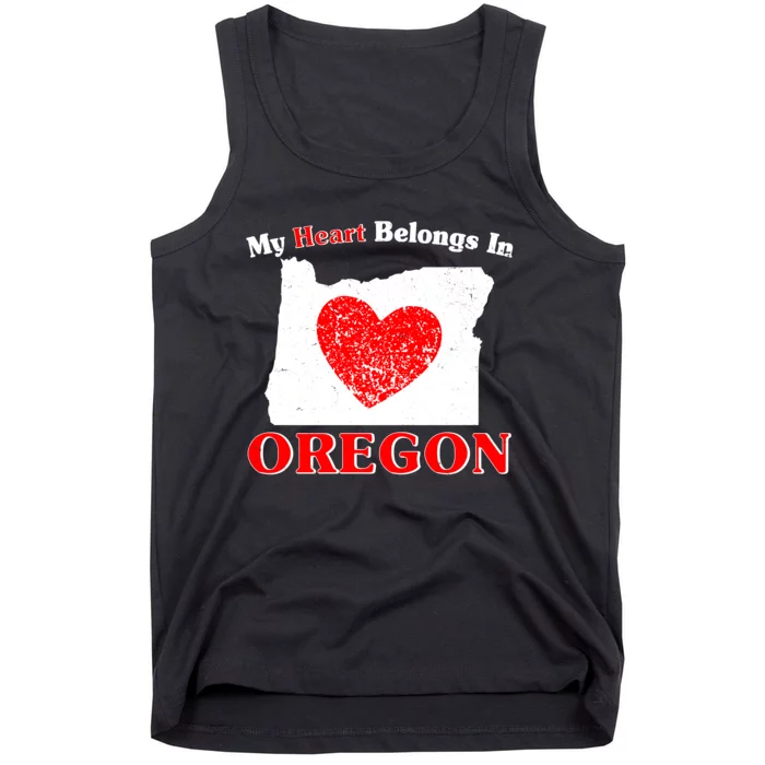 My Heart Belongs In Oregon Tank Top