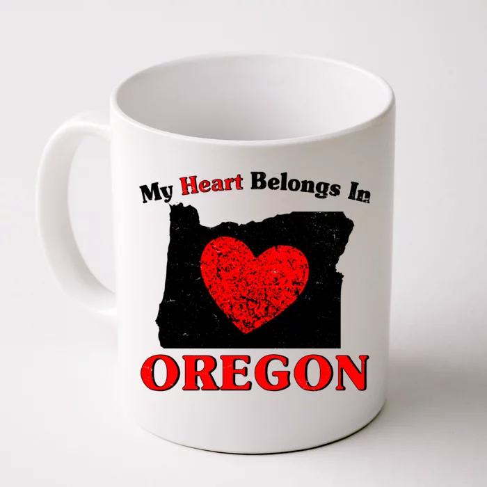 My Heart Belongs In Oregon Front & Back Coffee Mug