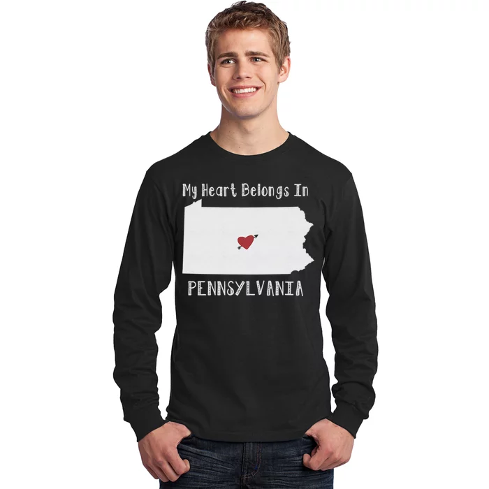 My Heart Belongs In Pennsylvania Long Sleeve Shirt