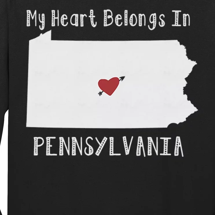 My Heart Belongs In Pennsylvania Long Sleeve Shirt