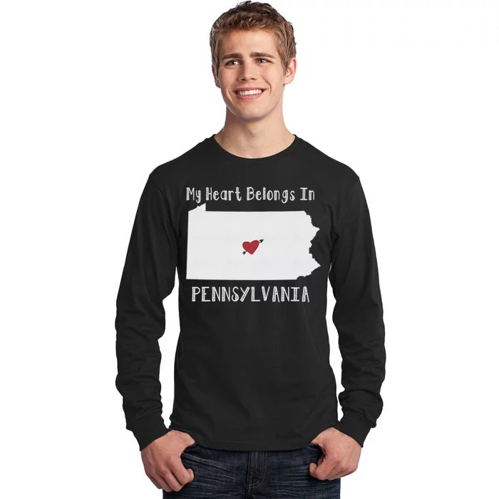 My Heart Belongs In Pennsylvania Tall Long Sleeve T-Shirt