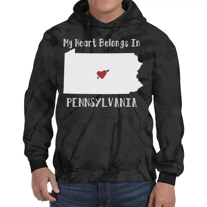 My Heart Belongs In Pennsylvania Tie Dye Hoodie