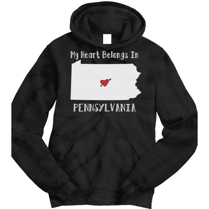 My Heart Belongs In Pennsylvania Tie Dye Hoodie