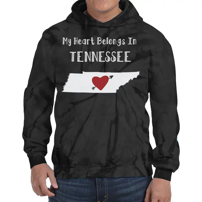 My Heart Belongs In Tennessee Tie Dye Hoodie