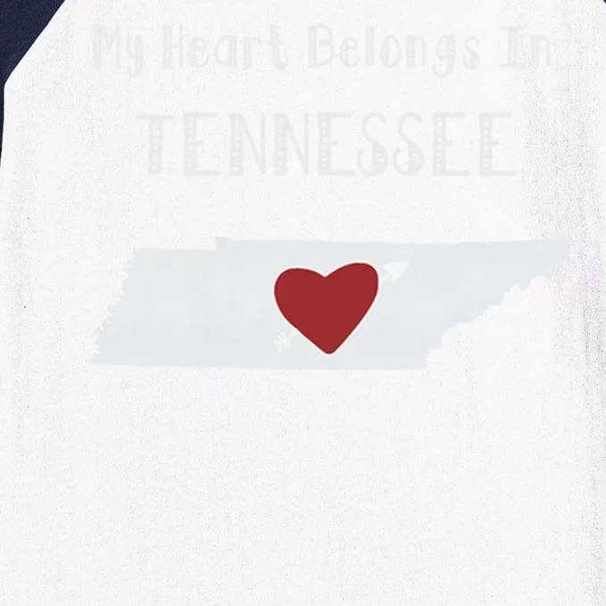 My Heart Belongs In Tennessee Baseball Sleeve Shirt