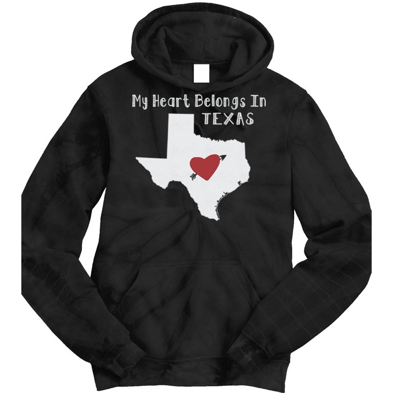 My Heart Belongs In Texas Tie Dye Hoodie