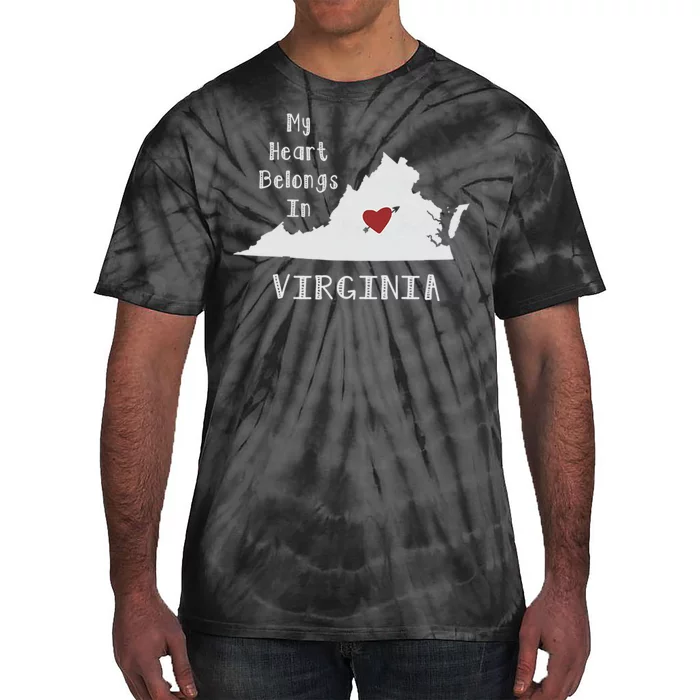 My Heart Belongs In Virginia Tie-Dye T-Shirt