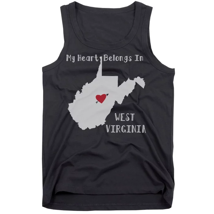 My Heart Belongs In West Virginia Tank Top