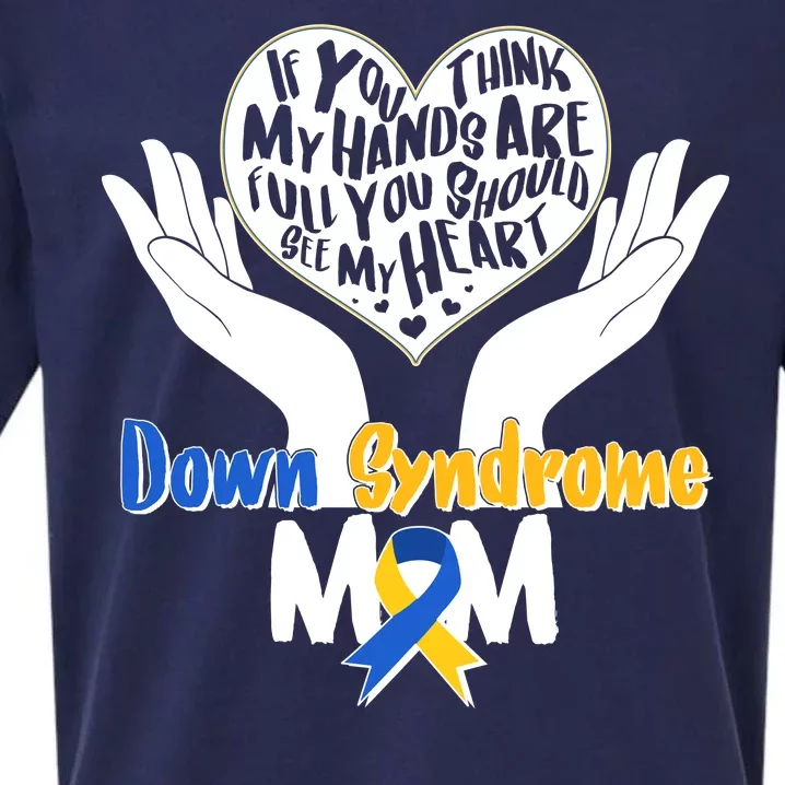 My Heart is Full - Down Syndrome Mom Sueded Cloud Jersey T-Shirt