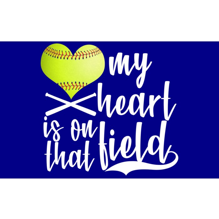 My Heart Is On That Field Baseball Bumper Sticker