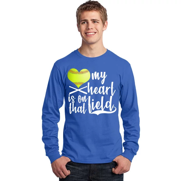 My Heart Is On That Field Baseball Tall Long Sleeve T-Shirt