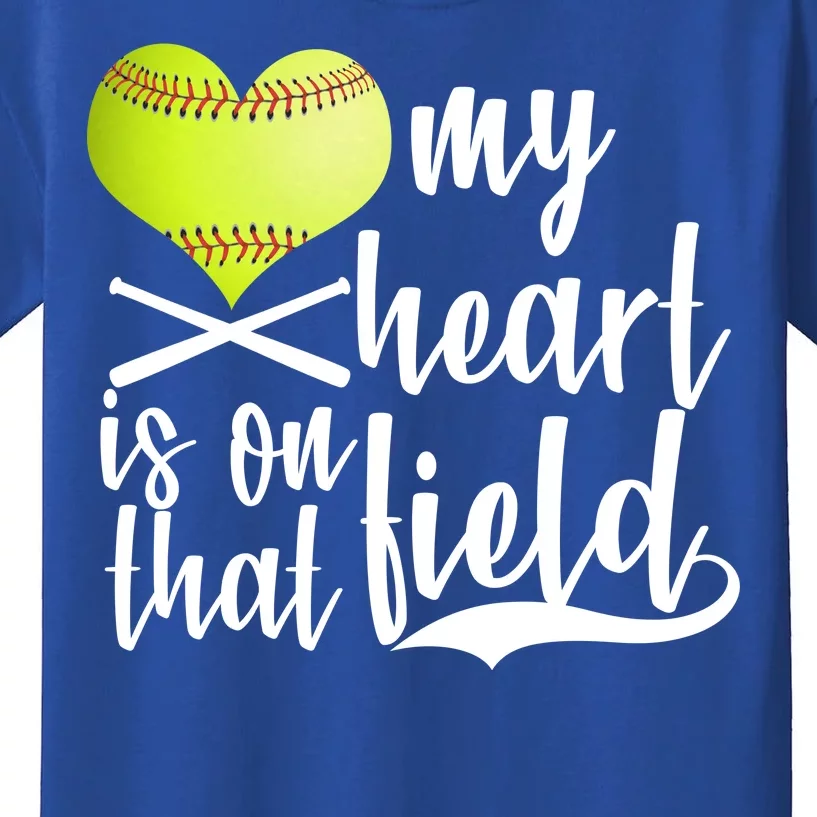 My Heart Is On That Field Baseball Kids T-Shirt