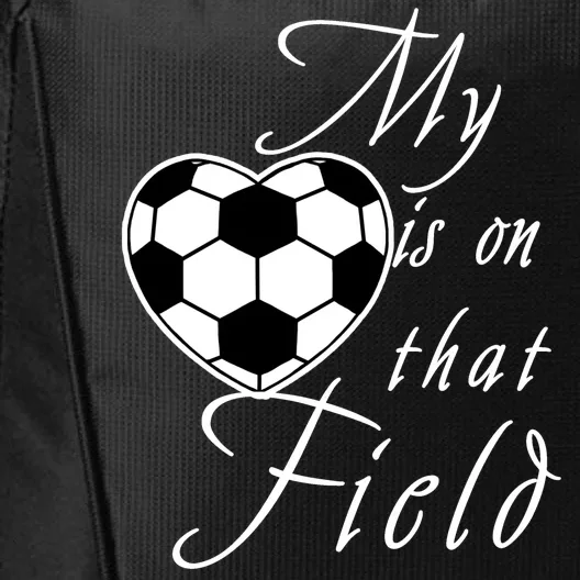 My Heart Is On that Field Cute Soccer City Backpack