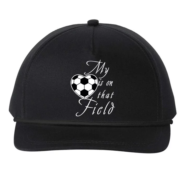 My Heart Is On that Field Cute Soccer Snapback Five-Panel Rope Hat