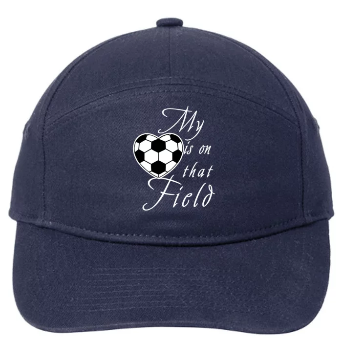 My Heart Is On that Field Cute Soccer 7-Panel Snapback Hat