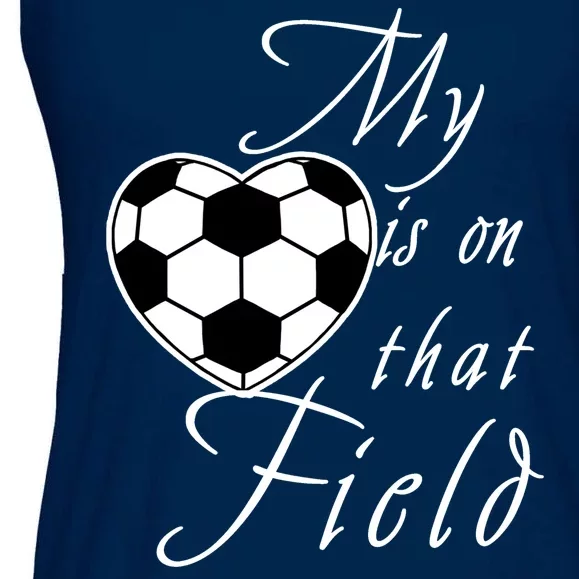 My Heart Is On that Field Cute Soccer Ladies Essential Flowy Tank