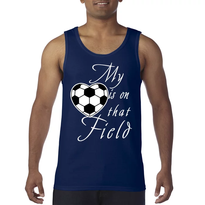 My Heart Is On that Field Cute Soccer Tank Top