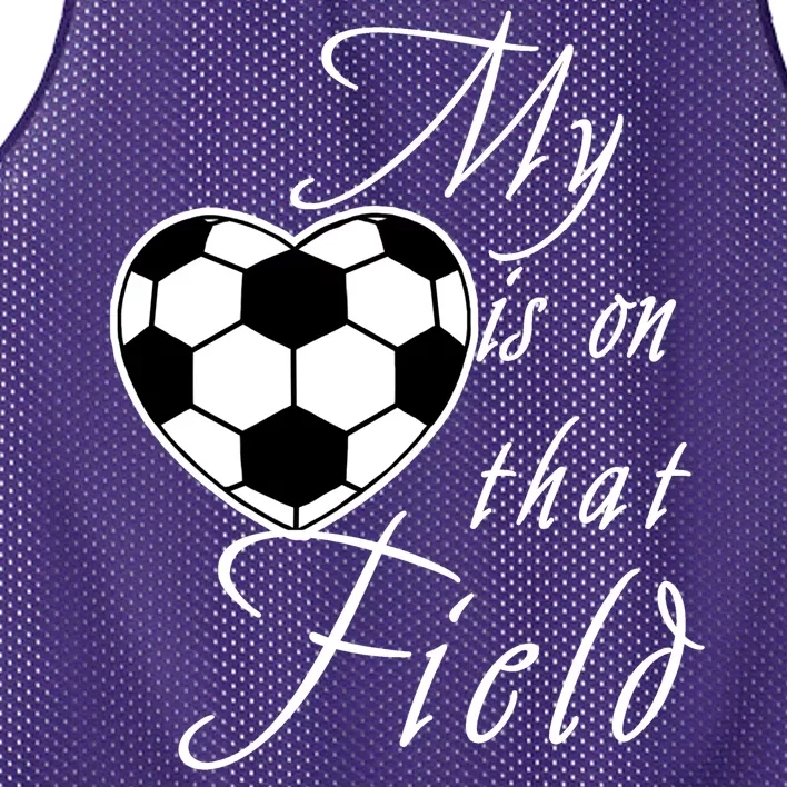 My Heart Is On that Field Cute Soccer Mesh Reversible Basketball Jersey Tank