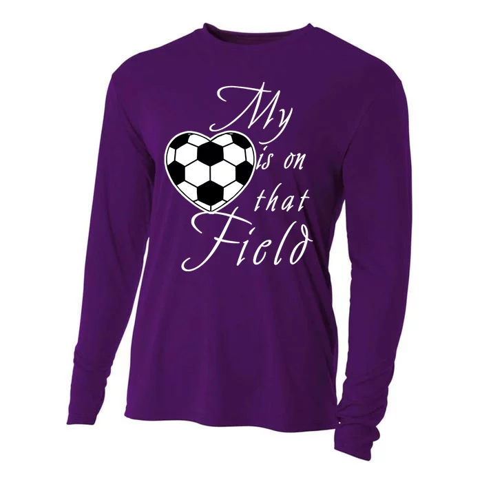 My Heart Is On that Field Cute Soccer Cooling Performance Long Sleeve Crew