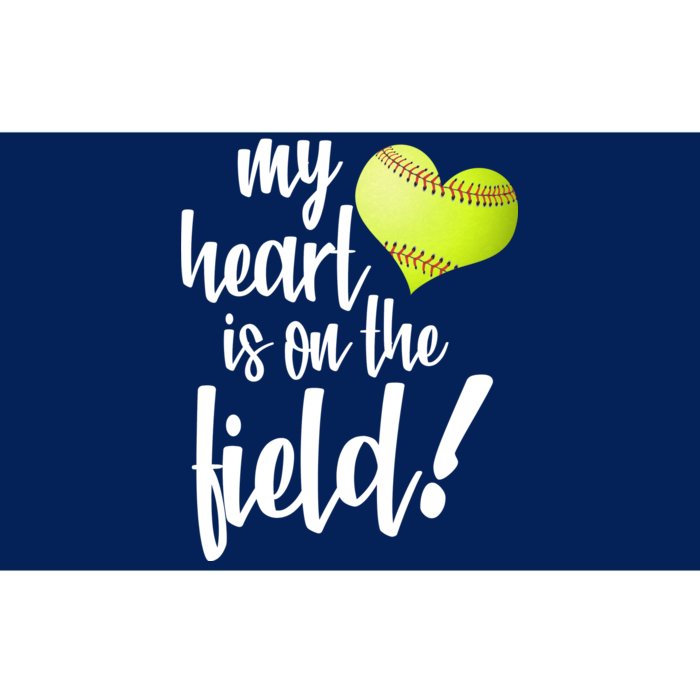 My Heart Is On The Field Baseball Player Bumper Sticker