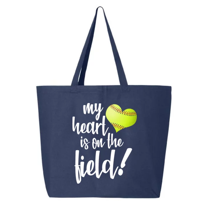 My Heart Is On The Field Baseball Player 25L Jumbo Tote