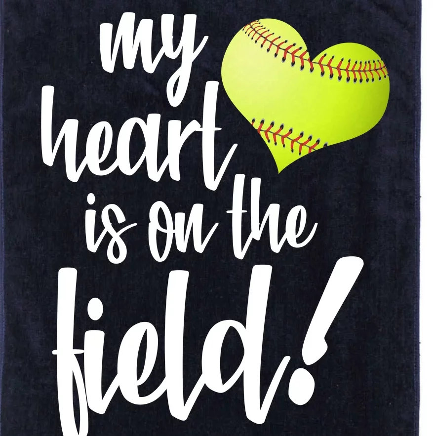 My Heart Is On The Field Baseball Player Platinum Collection Golf Towel