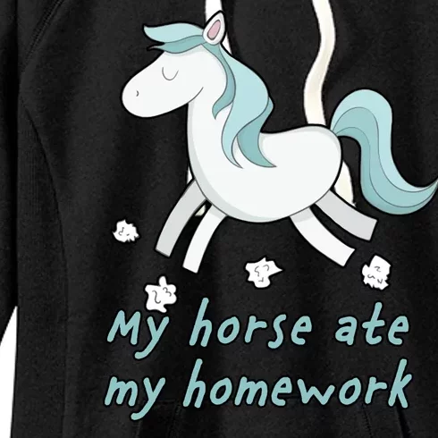 My Horse Ate My Homework Women's Fleece Hoodie