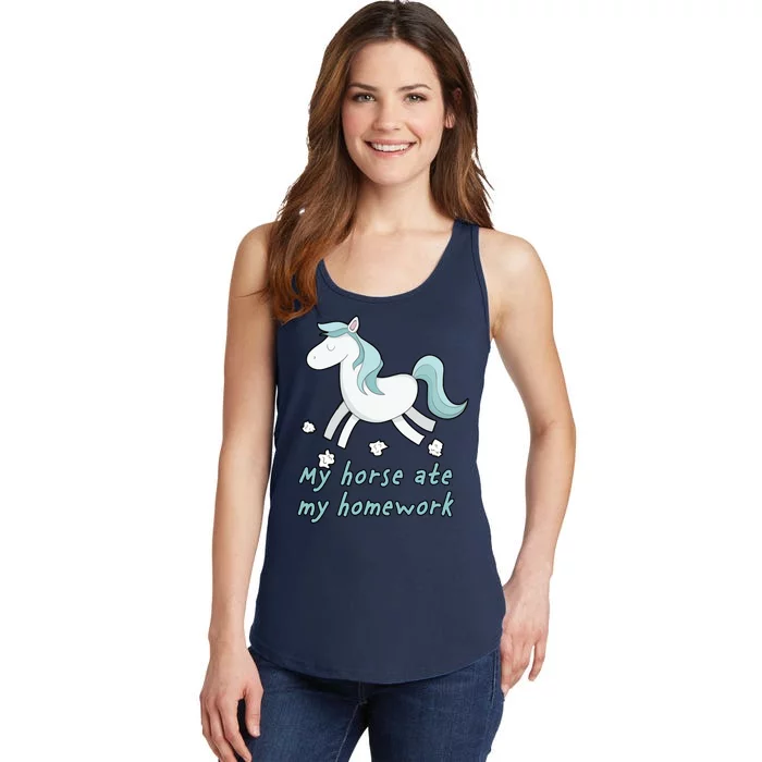 My Horse Ate My Homework Ladies Essential Tank