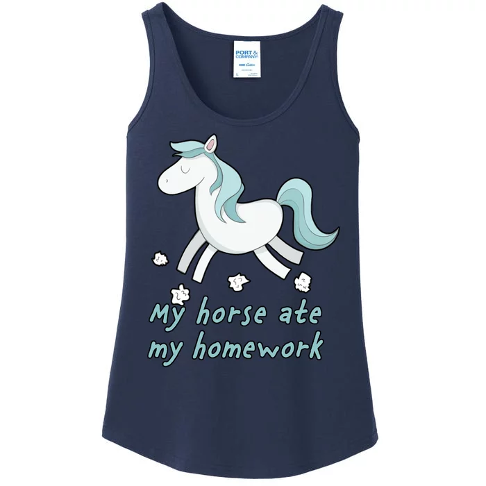 My Horse Ate My Homework Ladies Essential Tank