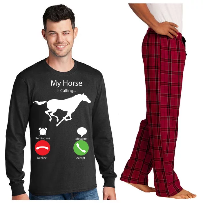 My Horse Is Calling Long Sleeve Pajama Set