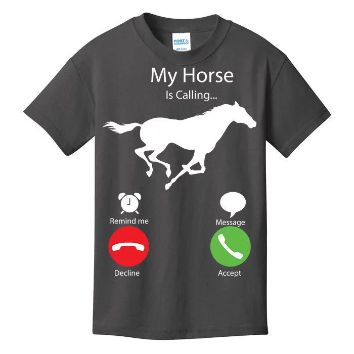 My Horse Is Calling Kids T-Shirt