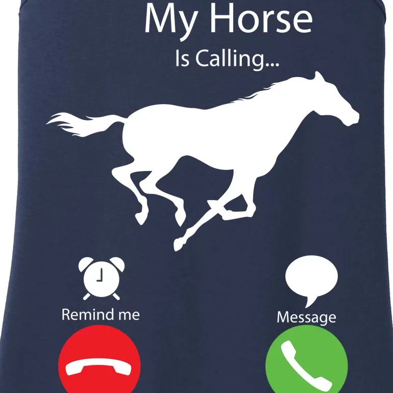 My Horse Is Calling Ladies Essential Tank