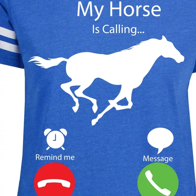 My Horse Is Calling Enza Ladies Jersey Football T-Shirt